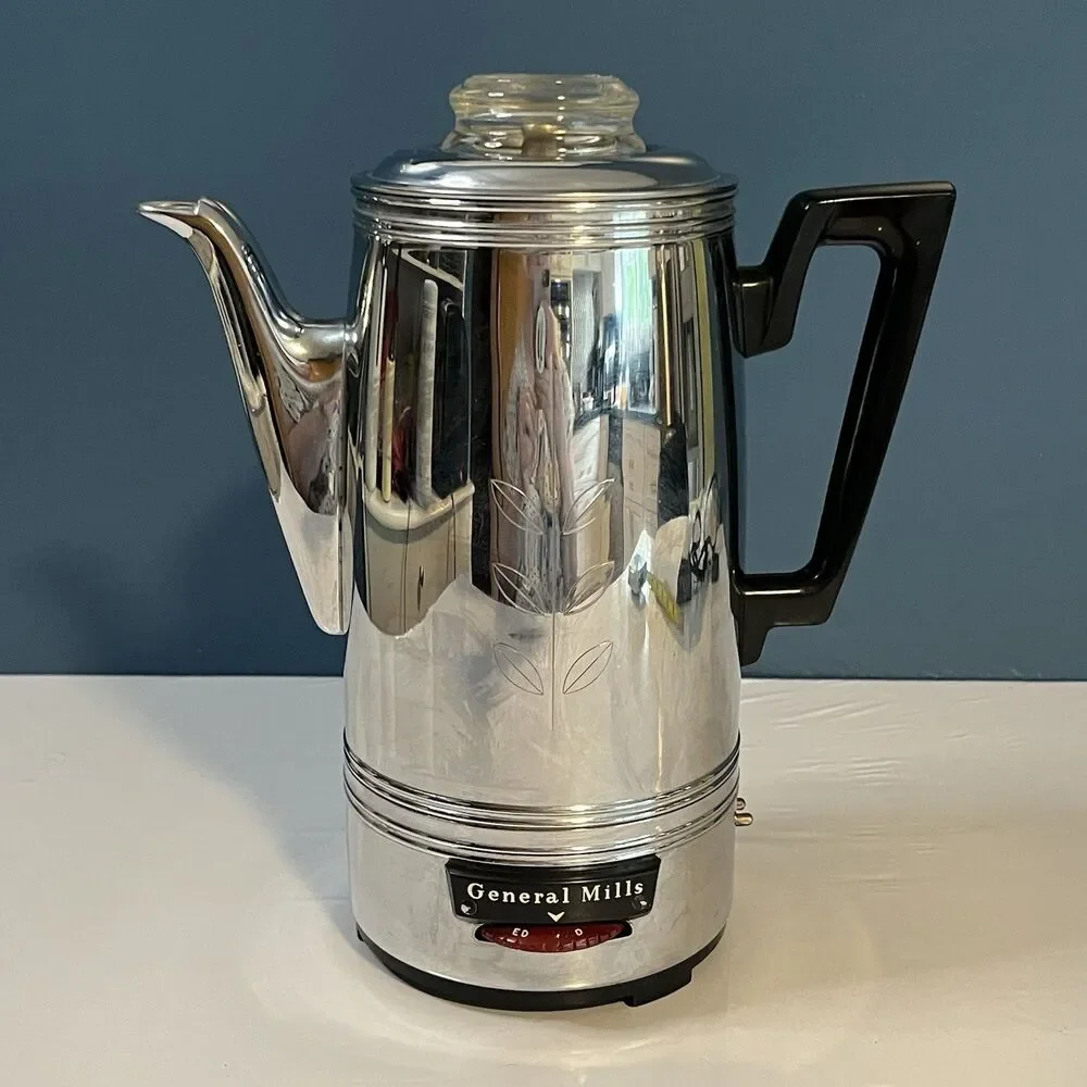 Vtg GENERAL MILLS Automatic Coffee Percolator GM8A Works RARE 1950’s *READ